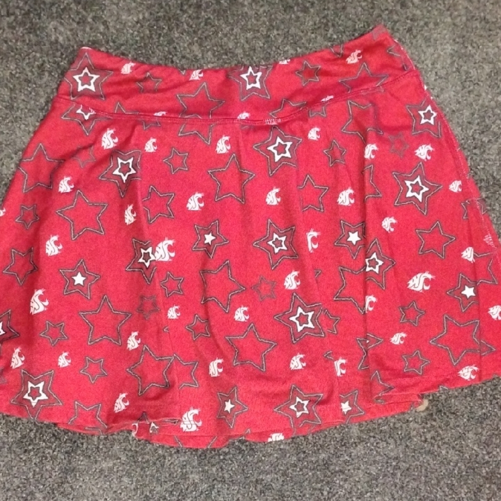 Red Star Patterned Women's Skirt
